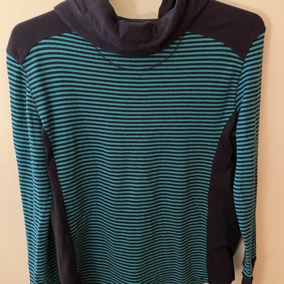 Striped Blue and Black Women's Top - Picture 4 of 10